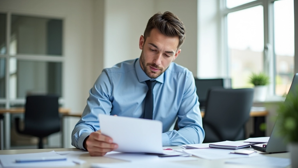 Real estate professional reviewing lead information and qualification notes at desktop workstation with multiple monitors