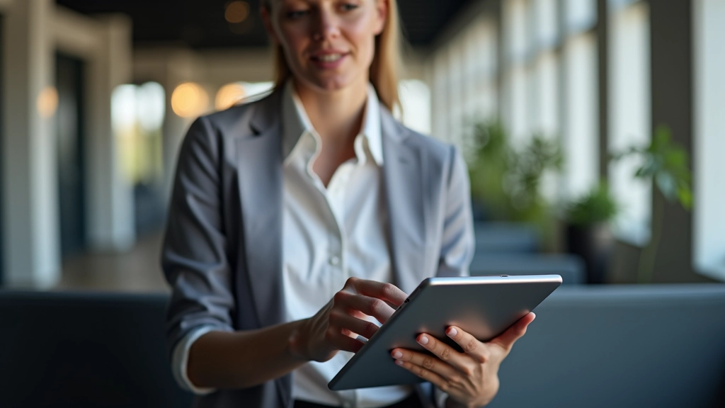 Real estate professional analyzing lead data