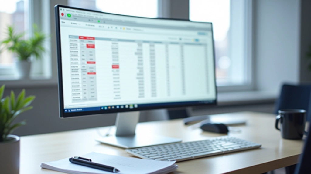 Close-up of spreadsheet with prospect data, scoring metrics, and qualification criteria visible on computer screen